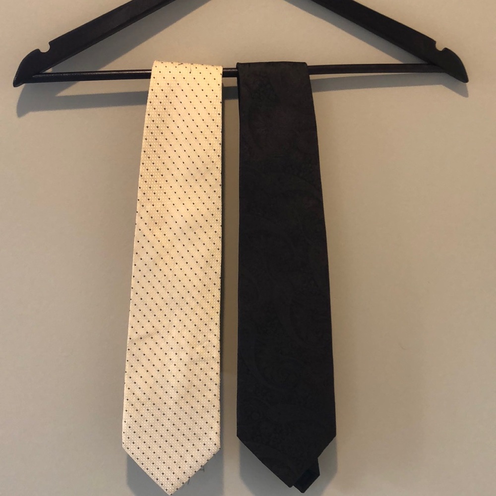 Two men’s neck ties. Both ties $10